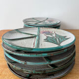 Set of 12 fondue plates "Chardon" Vallauris