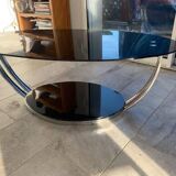 vintage smoked glass coffee table