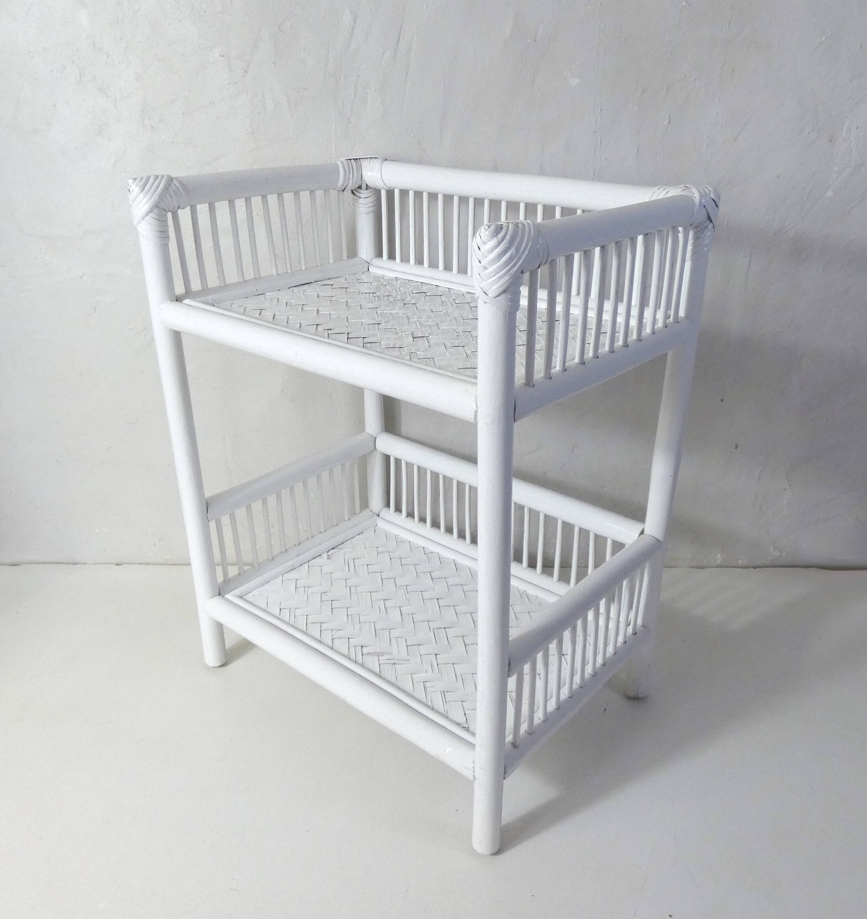 rattan bedside table