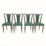 Eight Mid-century Modern Dining Chairs Attributed to Guglielmo Ulrich, 1940s