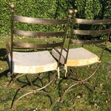 2 chaises en métal
