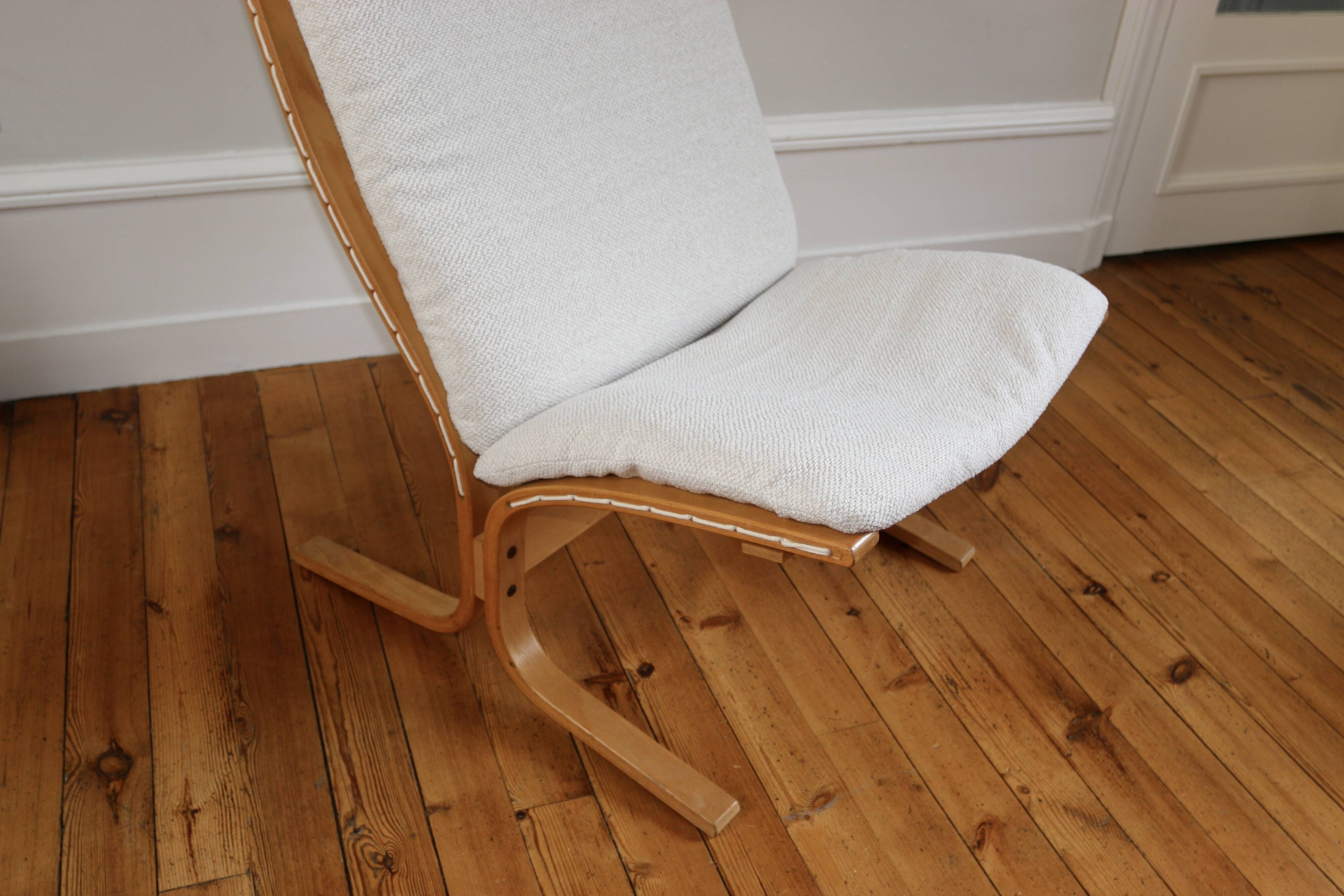 Vintage Scandinavian lounge chair and ottoman Relling model Siesta 1960