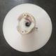 Old white opaline wall lamp with art deco porcelain foot 1930