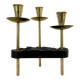 Mid century candle holder brass and lucite , 1970s