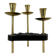Mid century candle holder brass and lucite , 1970s