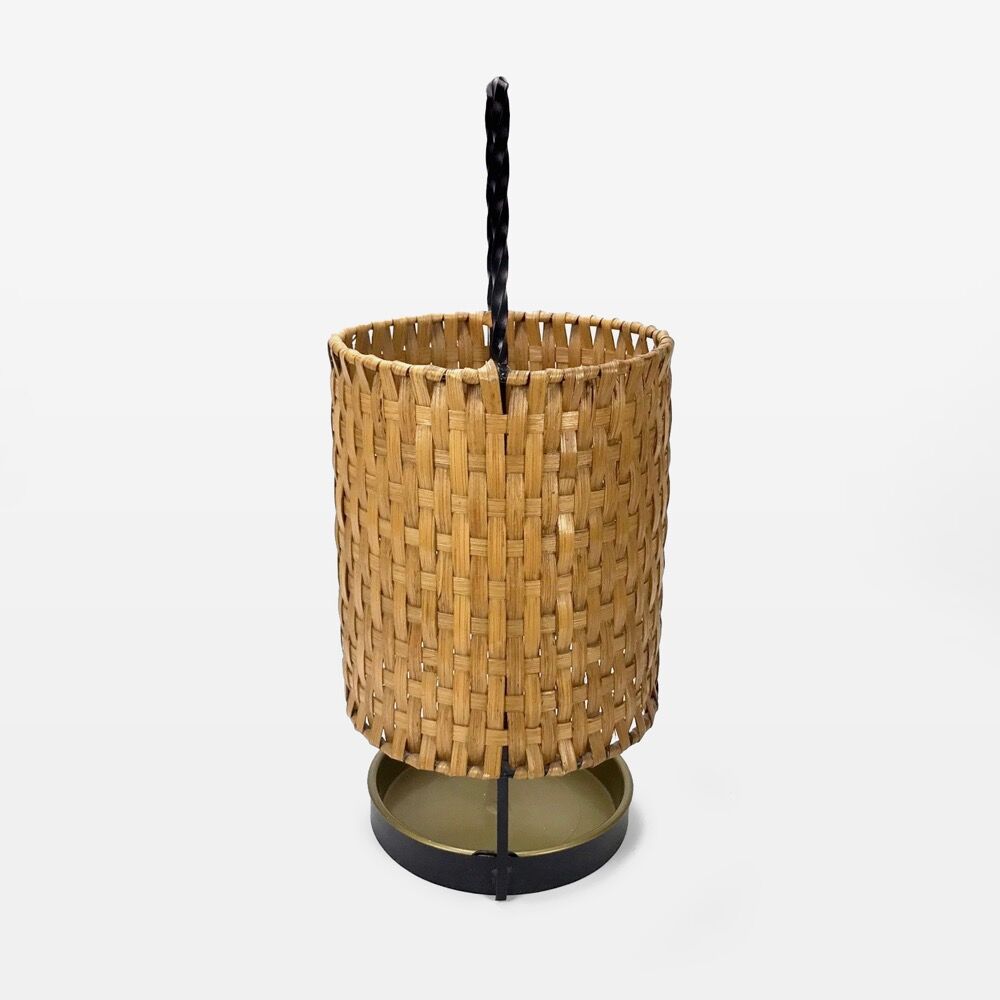 Braided bamboo umbrella holder