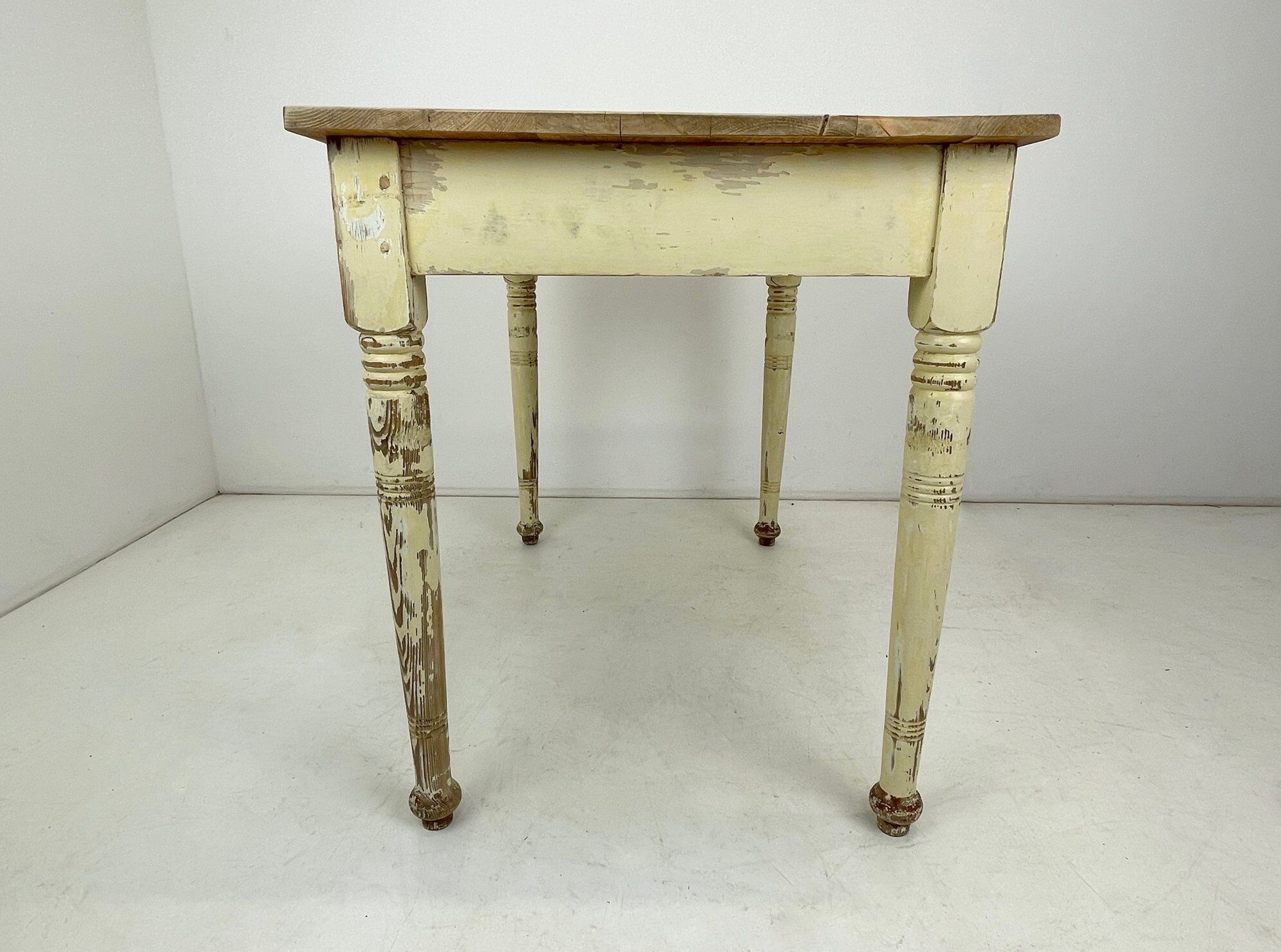 Early 20th century wooden work table or writing desk with original patina
