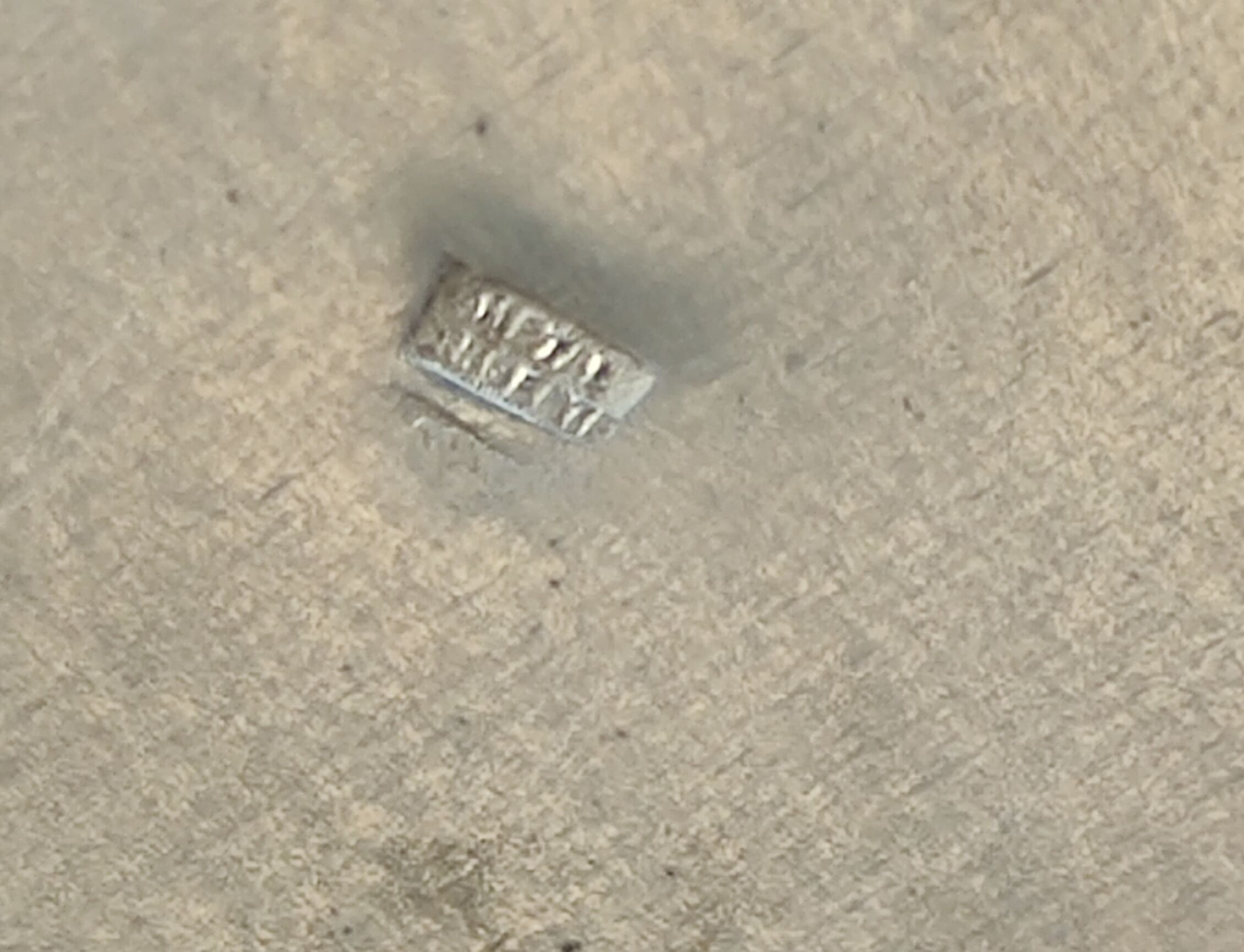 Old silver metal carafon