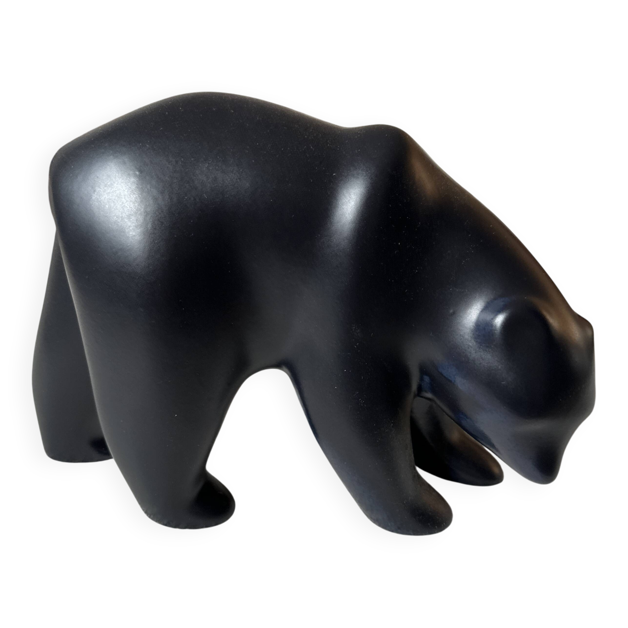 Art Deco style ceramic black bear