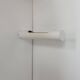 Vintage white lacquered metal tubular wall light, France 1970s