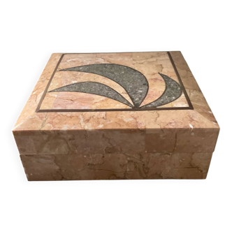 Maitland Smith jewellery box in tessellated stone