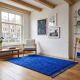 Handmade blue wool rug 250cm x 150cm