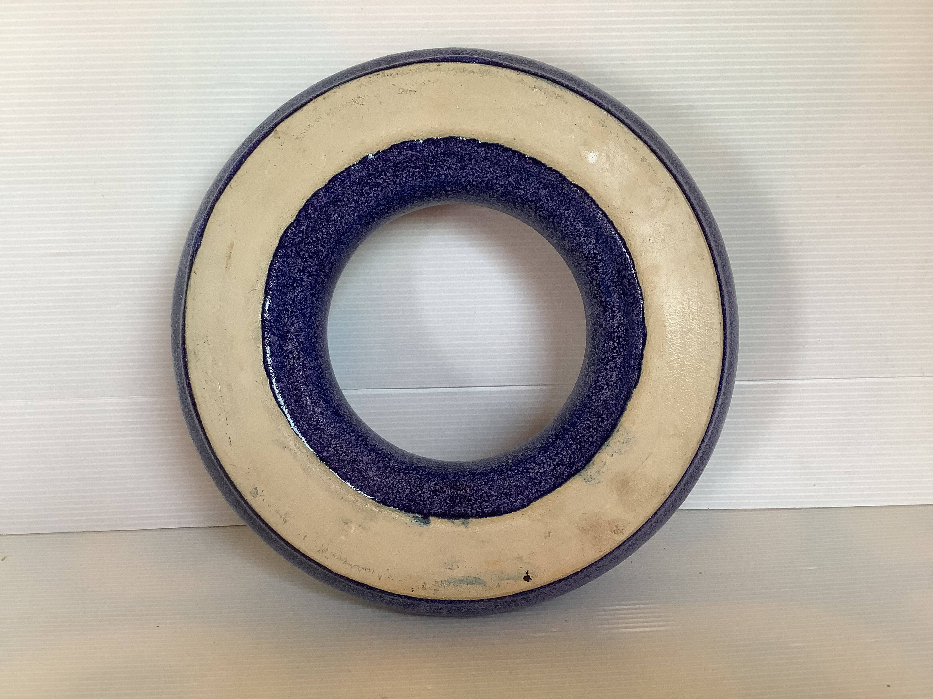 Blue speckled wreath flower pick