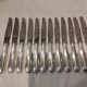12 silver plated dessert knives, Christofle Vendome, 19.7cm