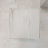 Set of 2 italian marble pedestals or side tables, 1980's