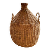 Old rattan demijohn
