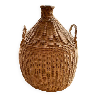 Old rattan demijohn