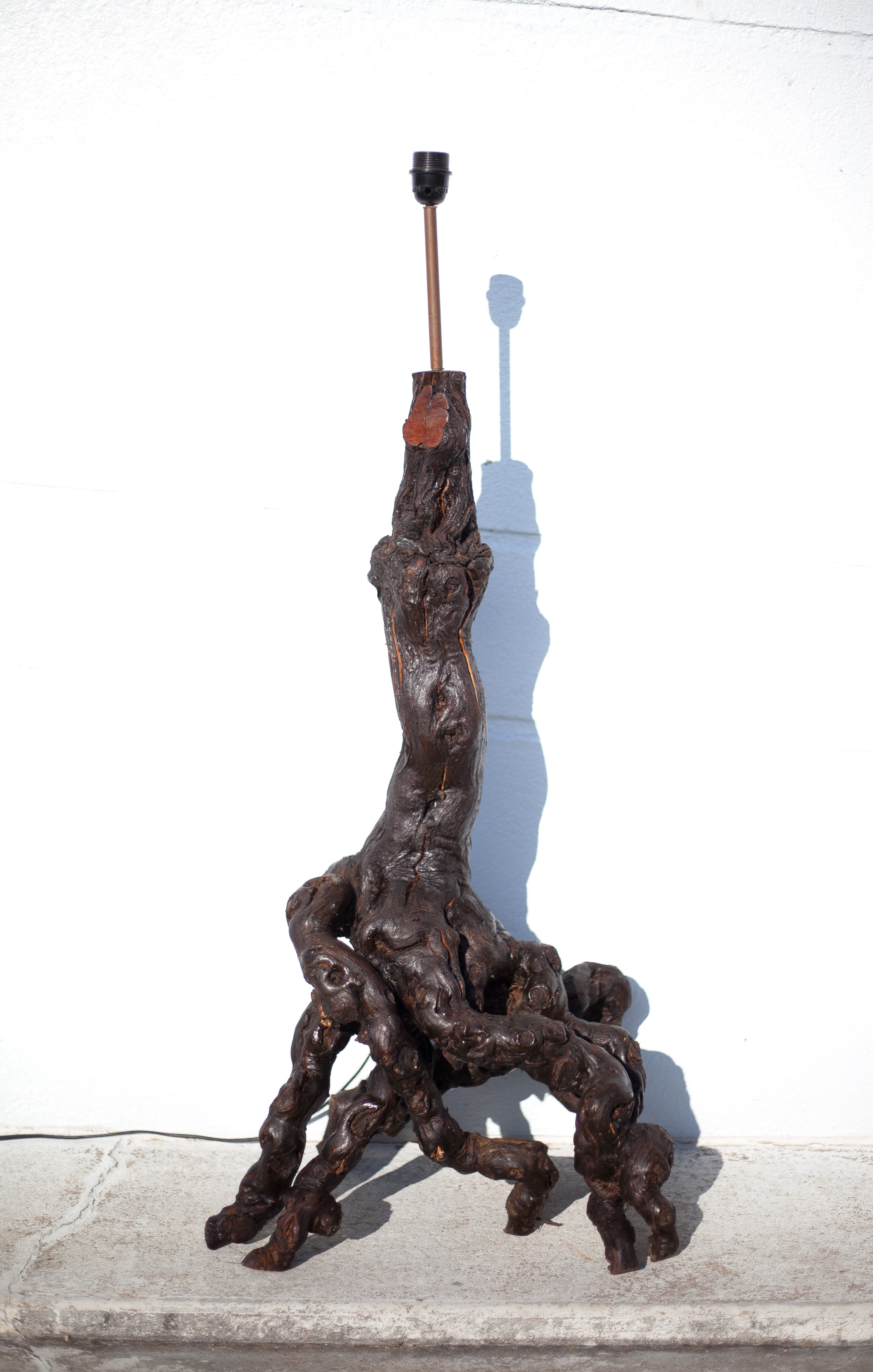 Floor lamp, floor lamp, vine vine and lampshade, large living room lamp, chalet, countryside