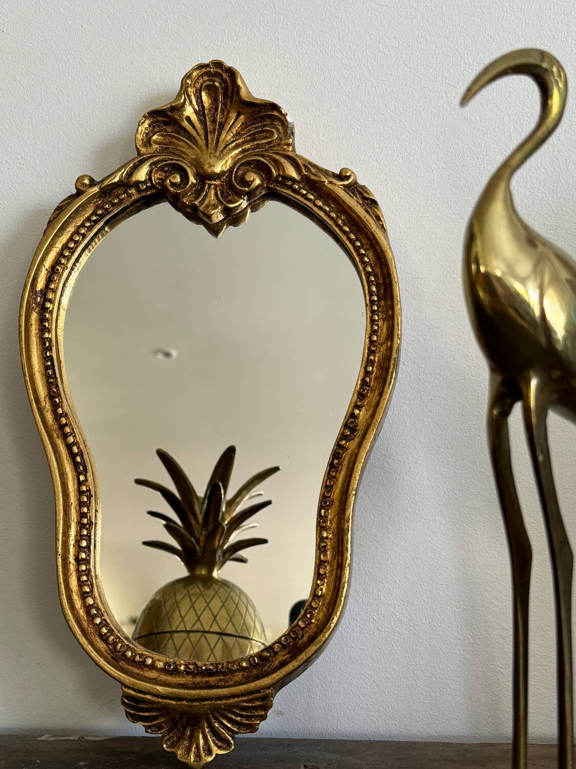 Old golden mirror 32x18cm