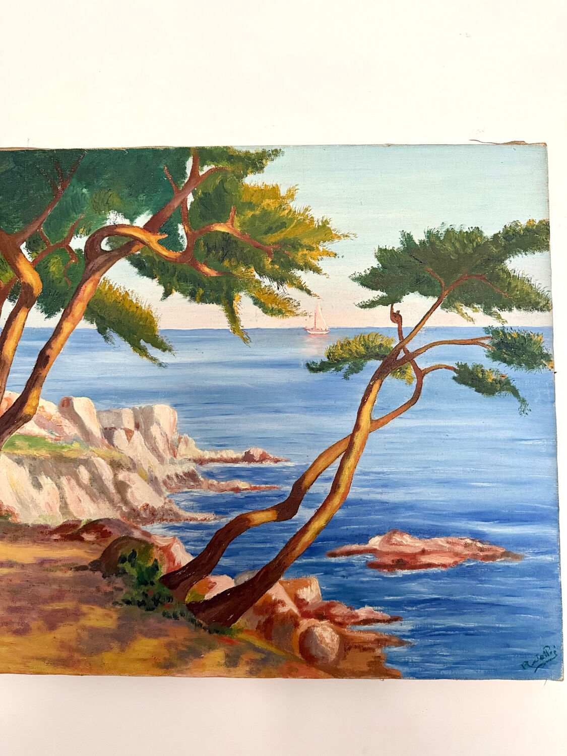 Oil on canvas by Raymond JAFFRÉ (1918-2003)