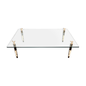 table basse acajou bronze