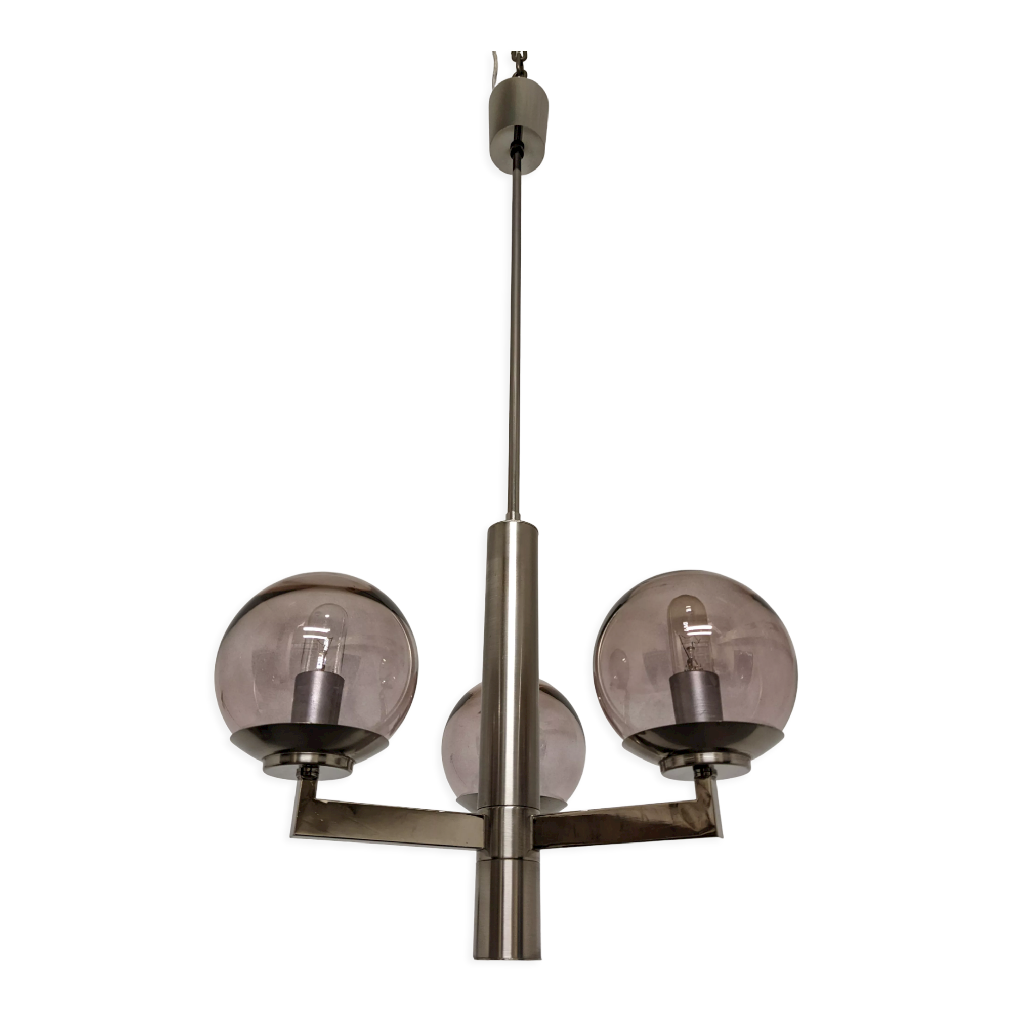 3-light space age chandelier from the 60s-70s