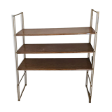 Ancienne étagère String marron et doré, années 60