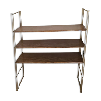 Old brown and gold String shelf, 60s