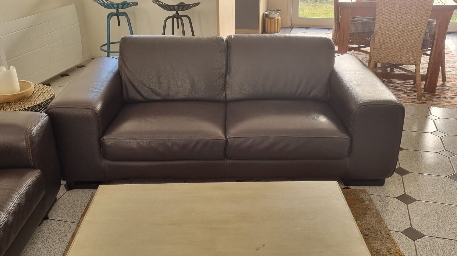 Ensenble de 2 canapes Roche Bobois cuir