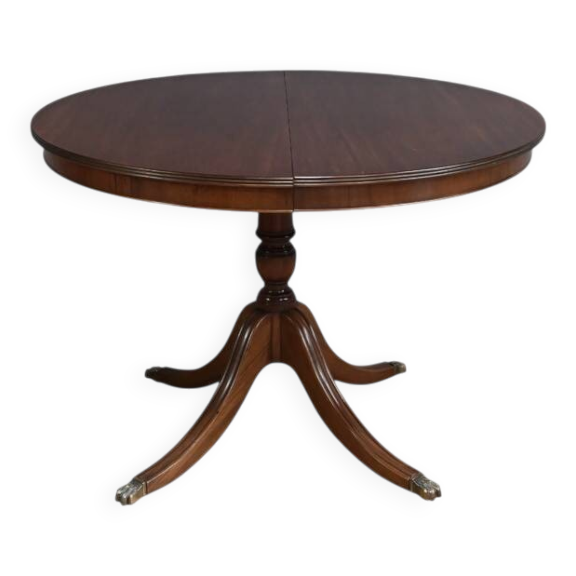 English Style Mahogany Extendable Pedestal Table - 1960