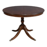 English Style Mahogany Extendable Pedestal Table - 1960