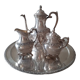 Silver metal coffee service