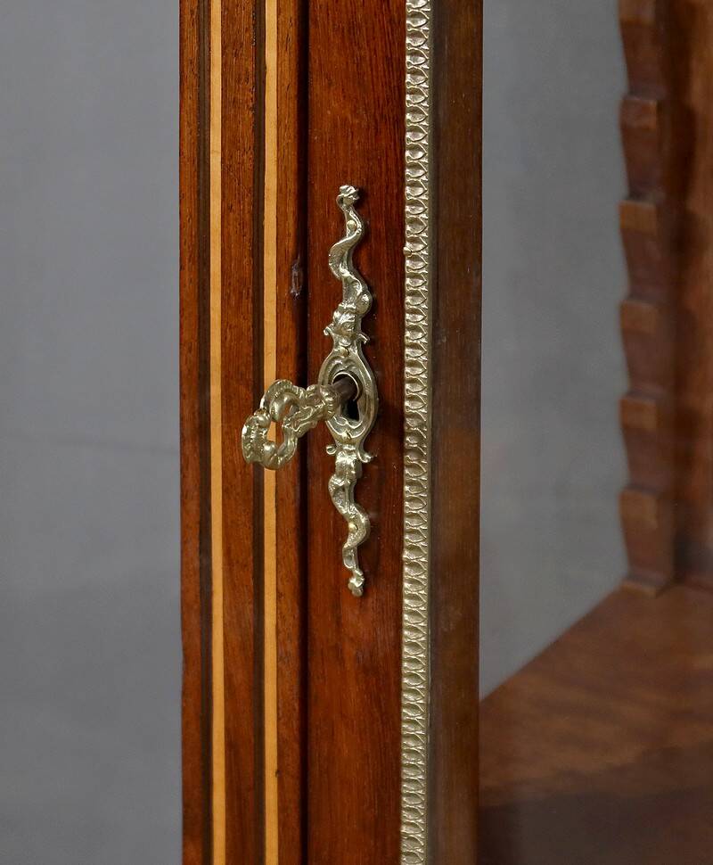 Small Showcase in Marquetry on all sides, Louis XVI style – 1920