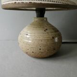 Stoneware lamp with its lampshade