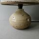 Stoneware lamp with its lampshade