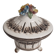 Italian ceramic bonbonnière from Bassano, with raised floral decoration.