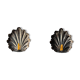 Paire d’appliques argentées, coquille Rococo, Angleterre 1879