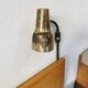 Vintage Scandinavian bed and lamp signed NK 1959