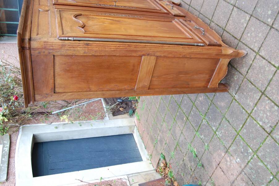 Louis XV style low walnut cabinet from the 19th century