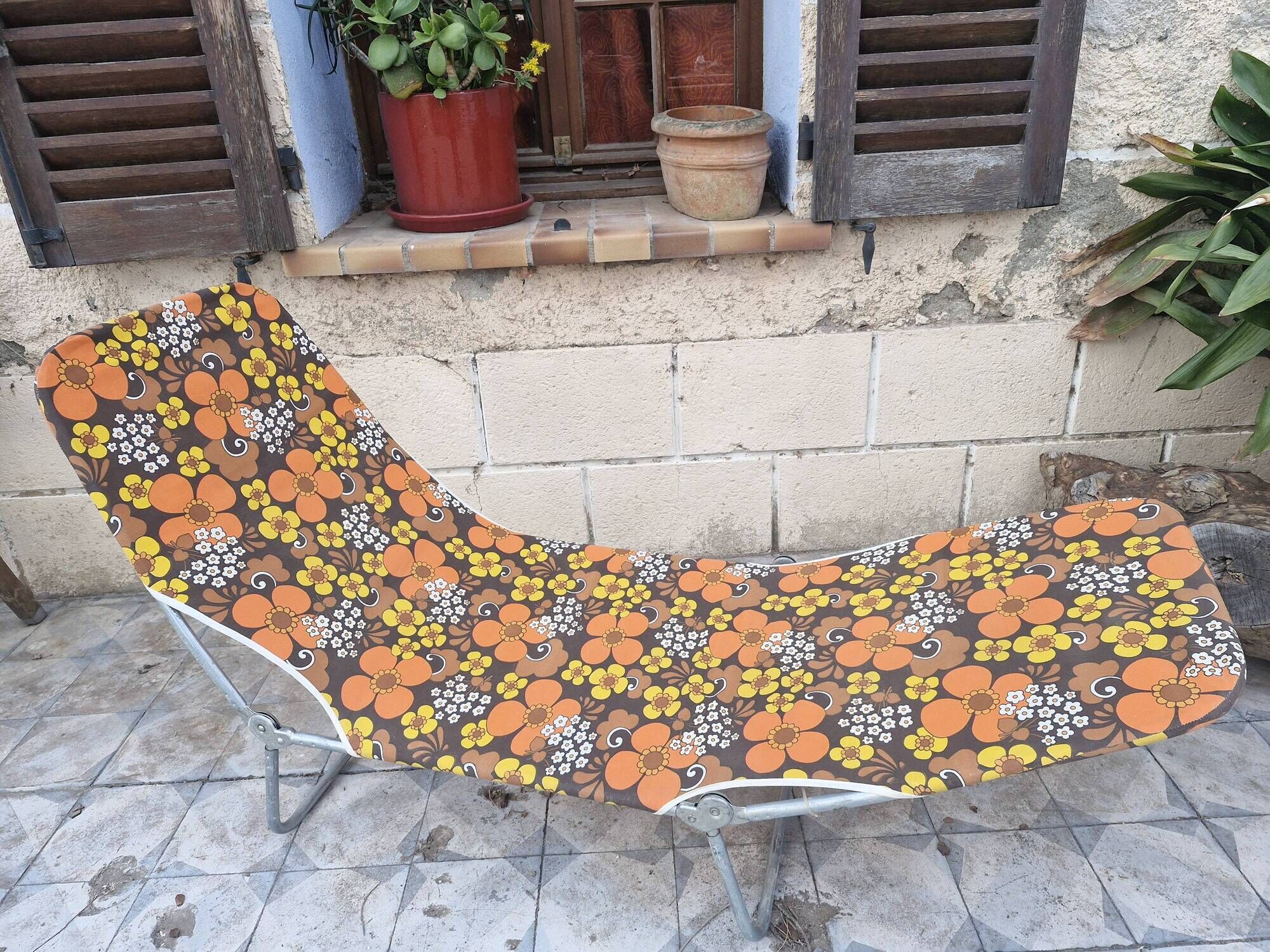 Folding chaise longue - Vintage from the 70s "K Kettler Made in West Germany"