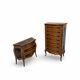 Wooden bedroom suite with inlays in mid-century Italian style, by Pacifici Prete, Rome.