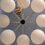 Chandelier Sciolari 8 balls in satin glass.