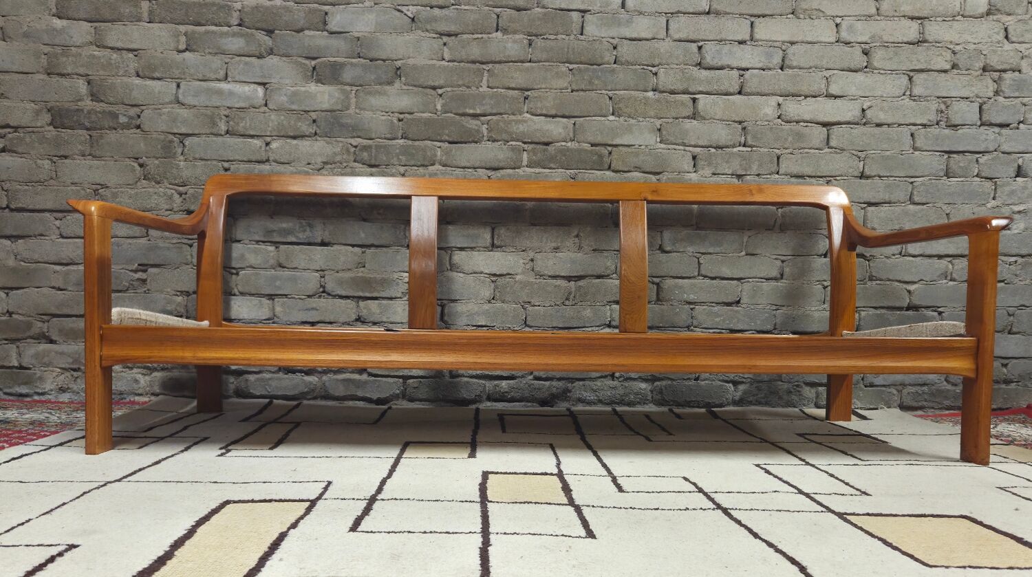 Danish canapé and its 1970s teak armchair