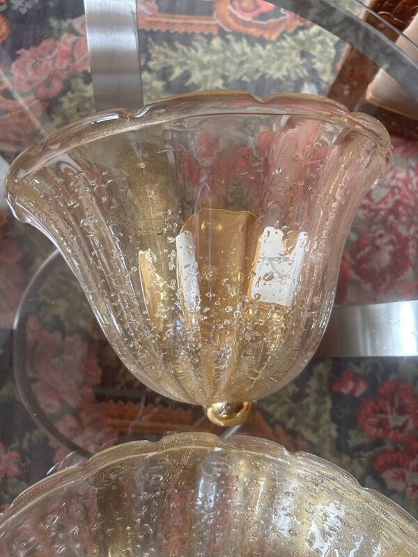 Paire d’appliques XXL en verre de Murano – Années 60