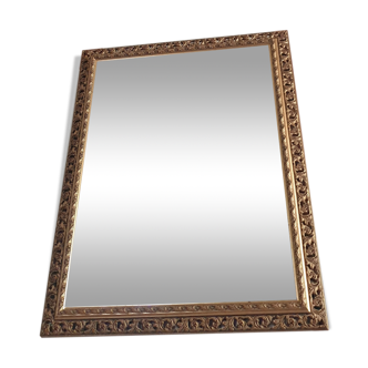 Miroir doré biseauté 72x92cm