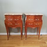 Pair of bedside tables in the form of a Louis XV style tomb