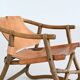 Espri safari chair in cognac leather and bamboo IKEA Sweden 1970