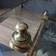 Designer coffee table in plexiglass and brass from the 70s DLG Maison Charles