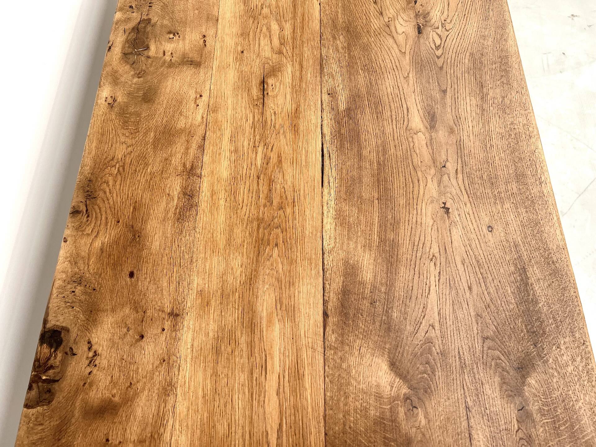 Table de ferme XIXe siècle en chêne et noyer
