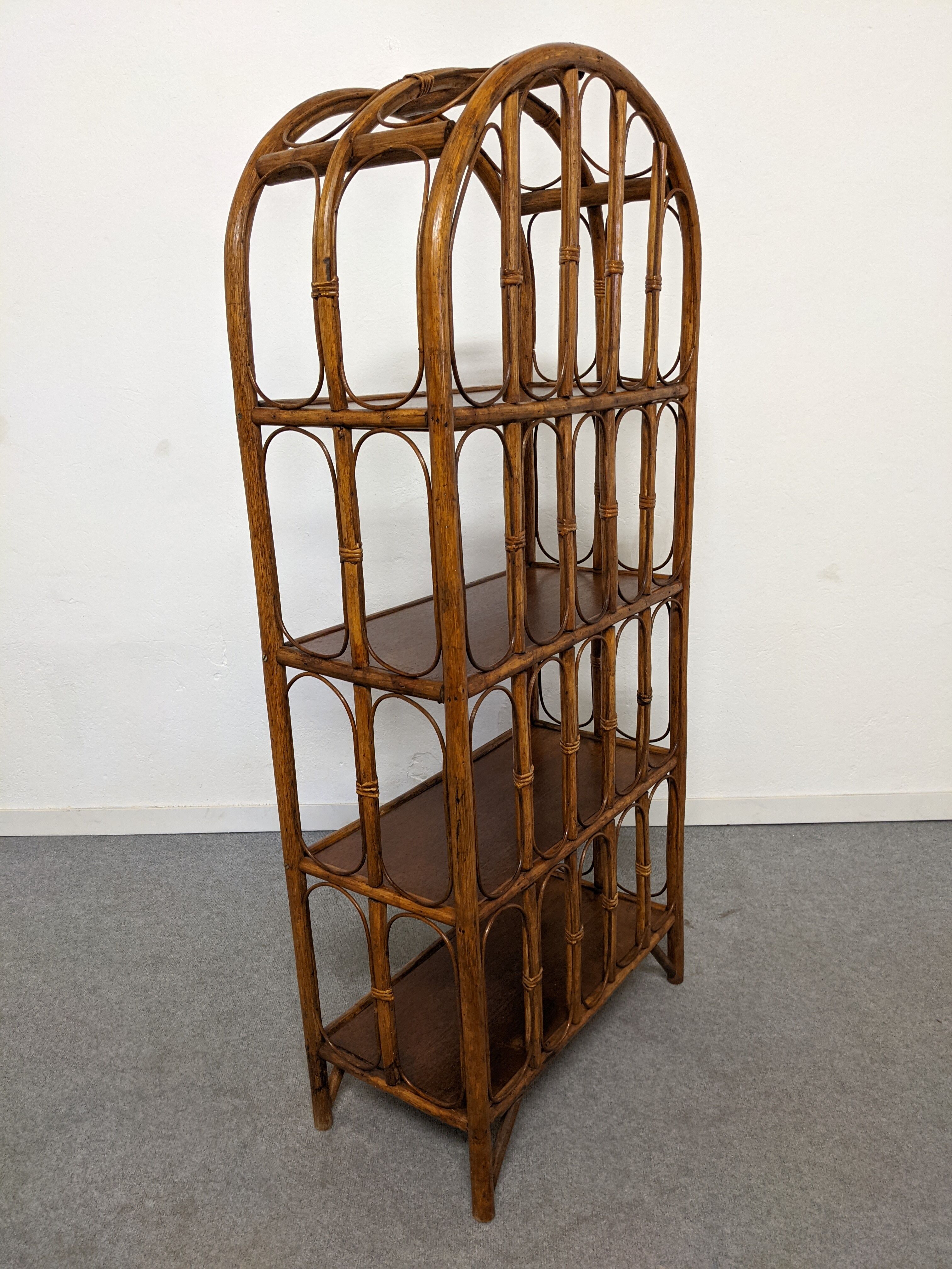 Bamboo and rattan shelves from the 60s/70s